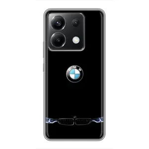 Силиконовый бампер с картинкой машины на Xiaomi POCO X6 5G (Черный BMW)