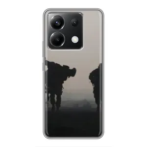 Чехлы на военную тематику для Xiaomi POCO X6 5G (Бой солдат)
