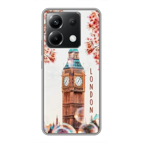 Чехол с рисунком «Часы Лондон» для Xiaomi POCO X6 5G