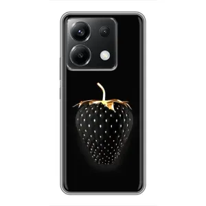Чехол с изображением вкусной еды для Xiaomi POCO X6 5G (Чёрная клубника)