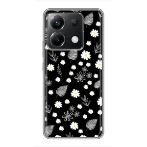 Чехлы с тематикой "ЦВЕТЫ" на Xiaomi POCO X6 5G (цветение на чорном)