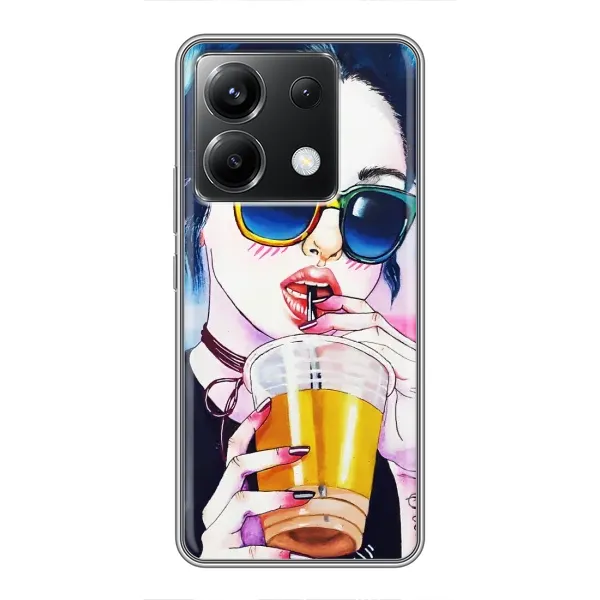 Чехол с рисунком «Девушка с коктейлем» для Xiaomi POCO X6 5G Чехол с рисунком «Девушка с коктейлем» для Xiaomi POCO X6 5G
