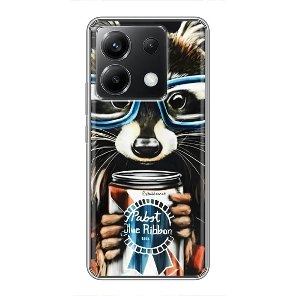 Чехол с рисунком «Енот в очках» для Xiaomi POCO X6 5G Чехол с рисунком «Енот в очках» для Xiaomi POCO X6 5G
