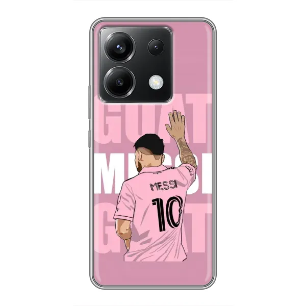 Чохол з малюнком «GOAT MESSI» для Xiaomi POCO X6 5G Чохол з малюнком «GOAT MESSI» для Xiaomi POCO X6 5G