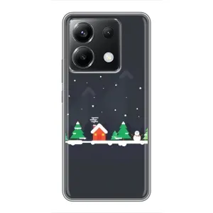 Силіконовий бампер на різдво для Xiaomi POCO X6 5G (Місто зимове)