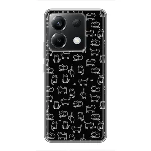 Чохол на тематику: Коти для Xiaomi POCO X6 5G (Котики на чорному)