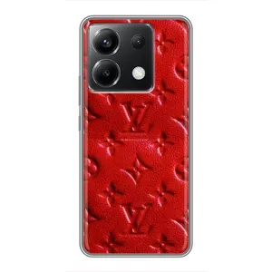 Текстурний Чохол Louis Vuitton для Поко Х6 (5G) (Червоний ЛВ)