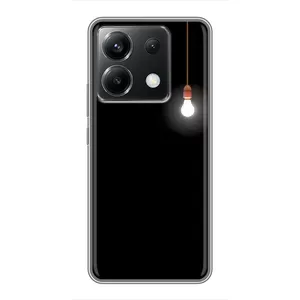 Чохол з картинками на чорному фоні для Xiaomi POCO X6 5G (Лампочка)