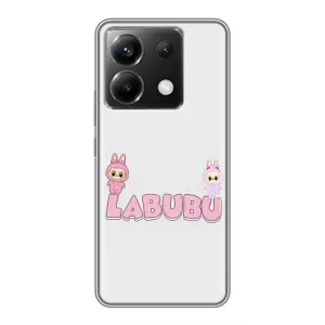 Чехол с принтом Лабубу для Xiaomi POCO X6 5G (Логотип Лабубу)