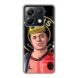 Чехол (TPU) с Футболистом на Xiaomi POCO X6 5G (Mbappe King)