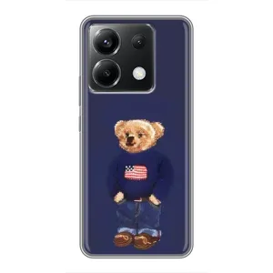 Чехлы Мишка Тедди для Поко Х6 (5G) (Мишка USA)