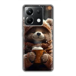 Друкований чохол 'Звірята з кавою' для Xiaomi POCO X6 5G (Ведмедик з кавою)