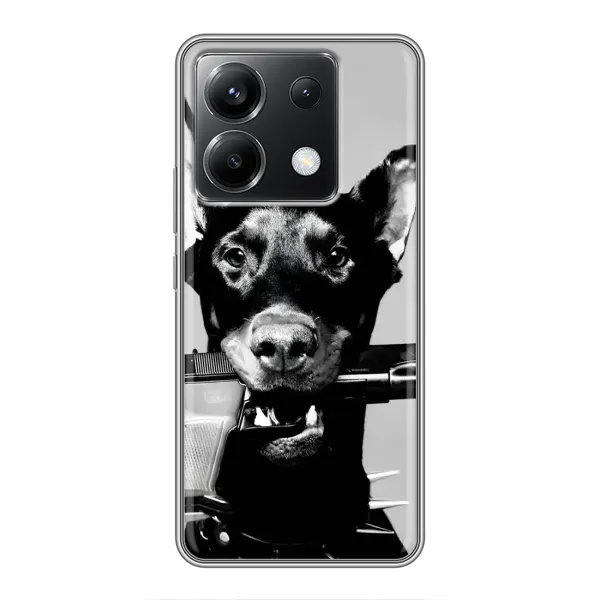 Чехол с рисунком «Опасный доберман» для Xiaomi POCO X6 5G Чехол с рисунком «Опасный доберман» для Xiaomi POCO X6 5G