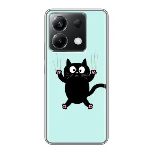 Силіконовий чохол з котиком для Xiaomi POCO X6 5G (Падаючий кіт)
