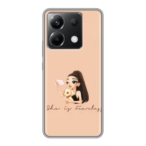 Силіконовый Чохол на Xiaomi POCO X6 5G з картинкой Модных девушек (З собакою)