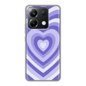 Чехлы с тематикой "Маленькие Сердечки" на Xiaomi POCO X6 5G (Сердце фиолет)