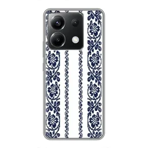 Силиконовый Чехол на Xiaomi POCO X6 5G с картинкой Вышиванки (Синяя вышиванка)