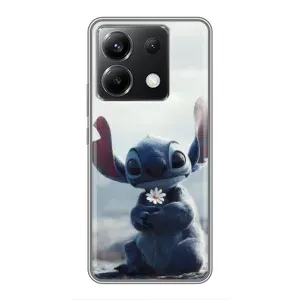 Чехол с рисунком Стич для Xiaomi POCO X6 5G (Стич с цветочком)