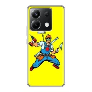 Силіконовий бампер (Працівники) на Xiaomi POCO X6 5G (Будівельник)