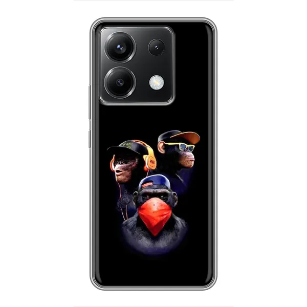Чехол с рисунком «Три обезьяны» для Xiaomi POCO X6 5G Чехол с рисунком «Три обезьяны» для Xiaomi POCO X6 5G