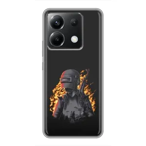 Чохол з картинкою "Герой Pubg" на Xiaomi POCO X6 5G (В полум'ї)