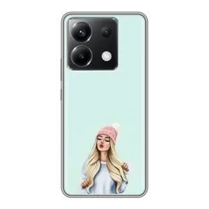 Силіконовый Чохол на Xiaomi POCO X6 5G з картинкой Модных девушек (В шапці)