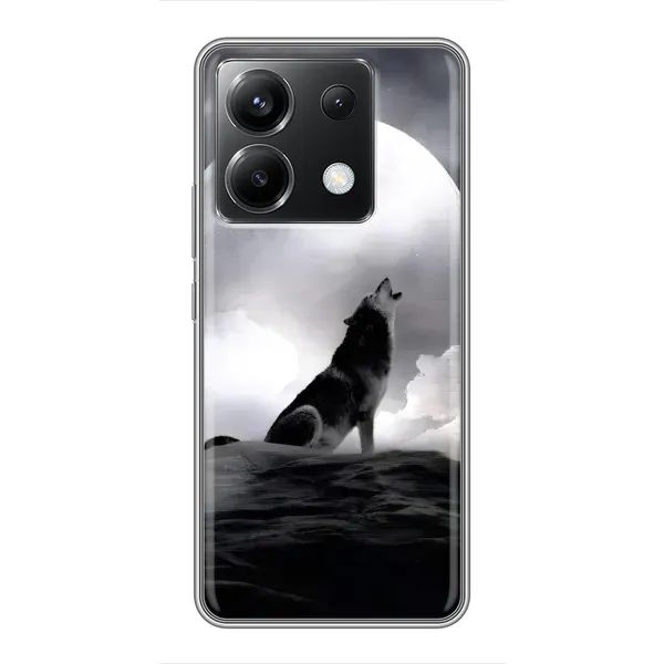 Чехол с рисунком «Волк и луна» для Xiaomi POCO X6 5G Чехол с рисунком «Волк и луна» для Xiaomi POCO X6 5G