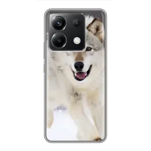 Чохол з Вовком на Xiaomi POCO X6 5G (Вовк біжить по снігу)