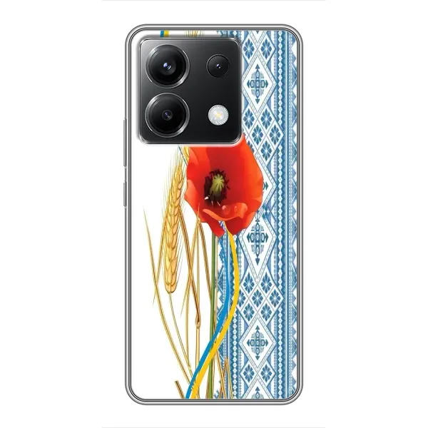 Чехол с рисунком «Вышиванка с цветком» для Xiaomi POCO X6 5G Чехол с рисунком «Вышиванка с цветком» для Xiaomi POCO X6 5G