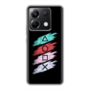 Чехол с рисунком «Значки Sony» для Xiaomi POCO X6 5G