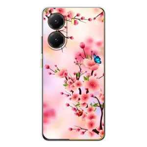 Чехол с принтом САКУРЫ на Xiaomi POCO X7 Pro (Бабочки на сакуре)