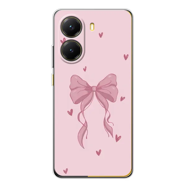 Чехол с рисунком «Бант на розовом» для Xiaomi POCO X7 Pro Чехол с рисунком «Бант на розовом» для Xiaomi POCO X7 Pro