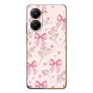 Чехол банты для Xiaomi POCO X7 Pro (Банты с цветами)
