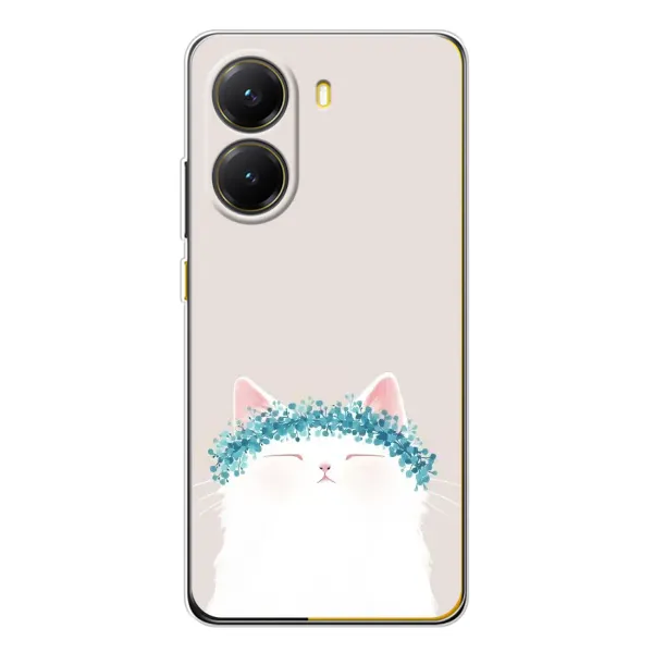 Чехол с рисунком «Белый котик» для Xiaomi POCO X7 Pro Чехол с рисунком «Белый котик» для Xiaomi POCO X7 Pro