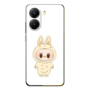 Чехол с принтом Лабубу для Xiaomi POCO X7 Pro (Бежевый Лабубу)