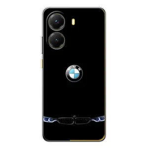 Силиконовый бампер с картинкой машины на Xiaomi POCO X7 Pro (Черный BMW)