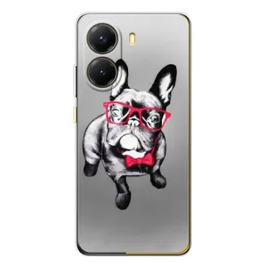 Чехол (ТПУ) Милые собачки для Xiaomi POCO X7 Pro (Бульдог в очках)