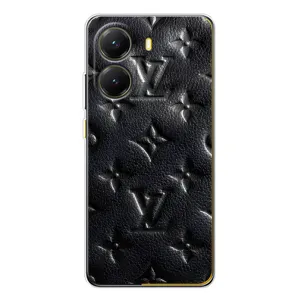 Текстурный Чехол Louis Vuitton для Поко Х7 Про (Черный ЛВ)