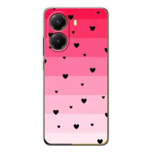 Чохли з тематикою "Маленькі Сердчеки" на Xiaomi POCO X7 Pro (Чорні сердечка)