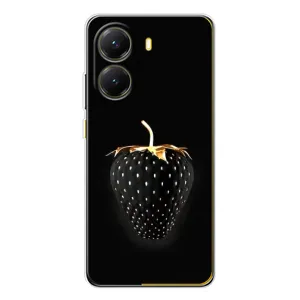 Чехол с изображением  вкусной еды для Xiaomi POCO X7 Pro (Чёрная клубника)