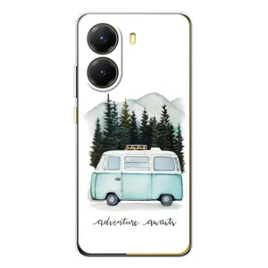 Силиконовый бампер с картинкой машины на Xiaomi POCO X7 Pro (Домик на колесах)