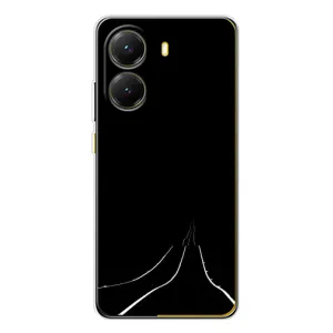 Чехол с картинками на черном фоне для Xiaomi POCO X7 Pro (Дорога)