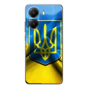 Чехол с картинкой (Патриотический ГЕРБ) на Xiaomi POCO X7 Pro (Герб и Флаг Украины)