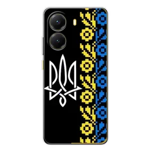 Силиконовый Чехол на Xiaomi POCO X7 Pro (Герб и вышыванка)