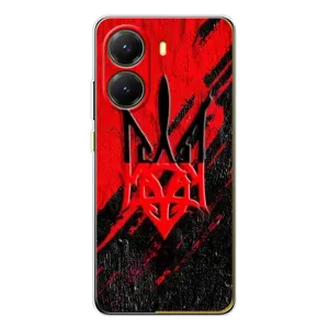 Чехлы УПА (Красно-Чёрный) на Xiaomi POCO X7 Pro (Герб в цвете УПА)