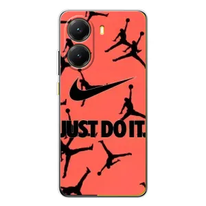 Силиконовый Чехол Nike Air Jordan на Поко Х7 Про (Just Do It)