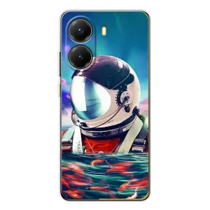 Силиконовый Чехол с принтом "Космонавты" на Xiaomi POCO X7 Pro (Космонавт в воде)