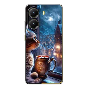 Чехлы на Новый Год Xiaomi POCO X7 Pro (Кот новогодний)