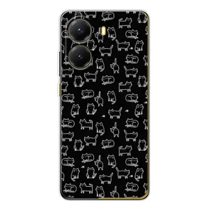 Чехол на тематику: Коты для Xiaomi POCO X7 Pro (Котики на черном)