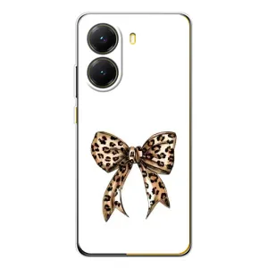 Чехол банты для Xiaomi POCO X7 Pro (Леопардовый принт)